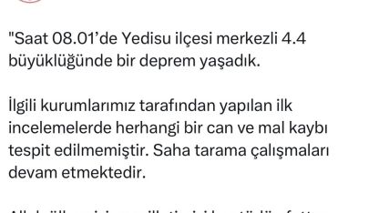 Bingöl Valiliği: "Saha tarama çalışmaları devam etmektedir"