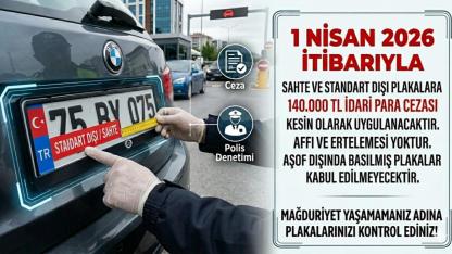 Sahte Plakaya Rekor Ceza: 140 Bin TL