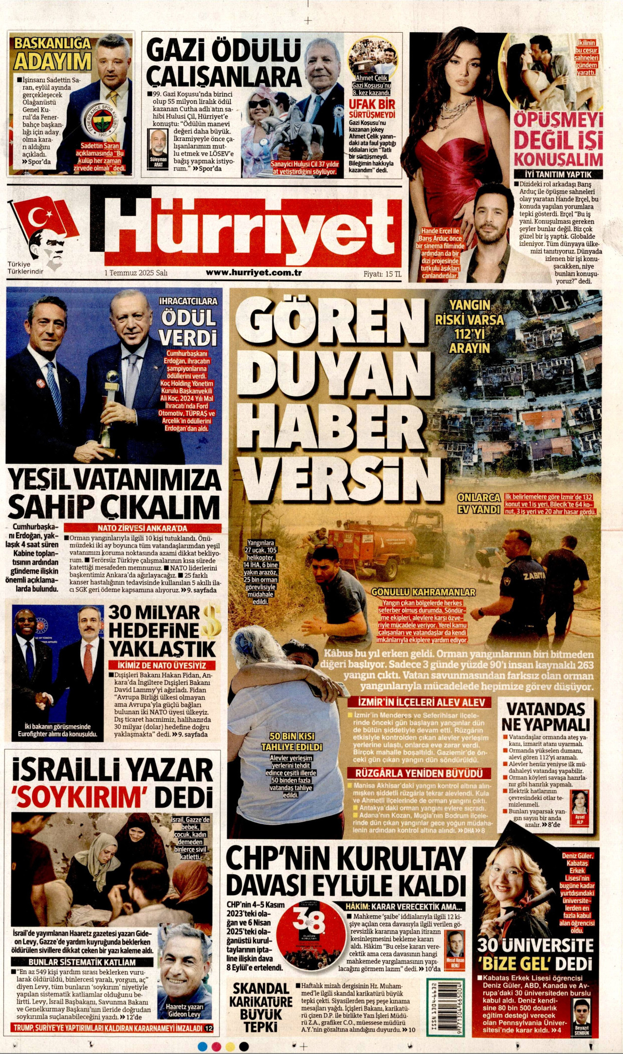 HÜRRİYET Gazete Manşeti