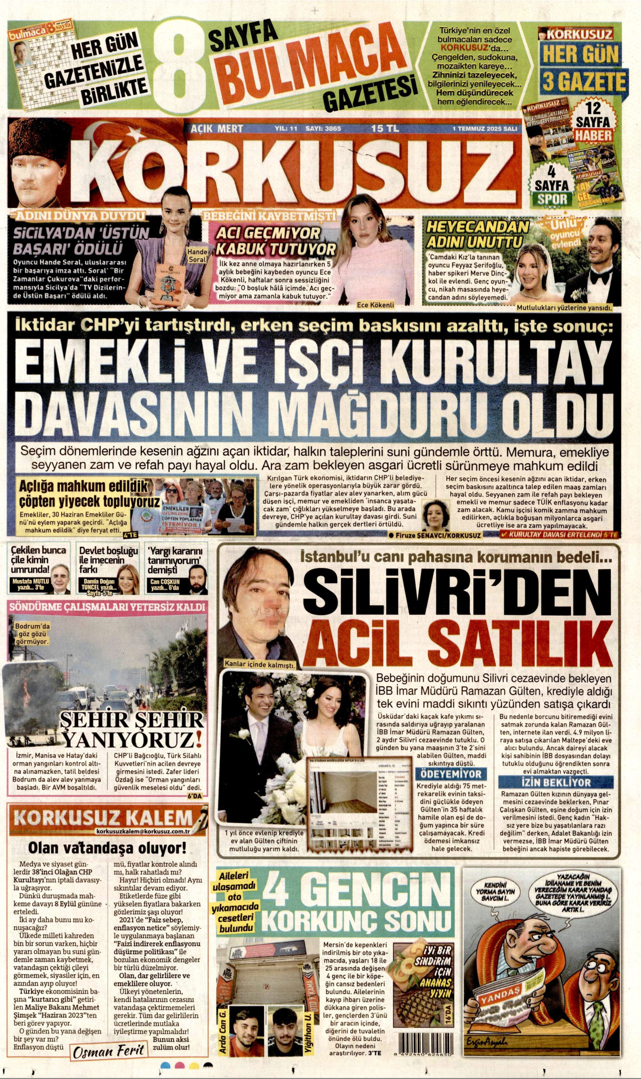KORKUSUZ Gazete Manşeti