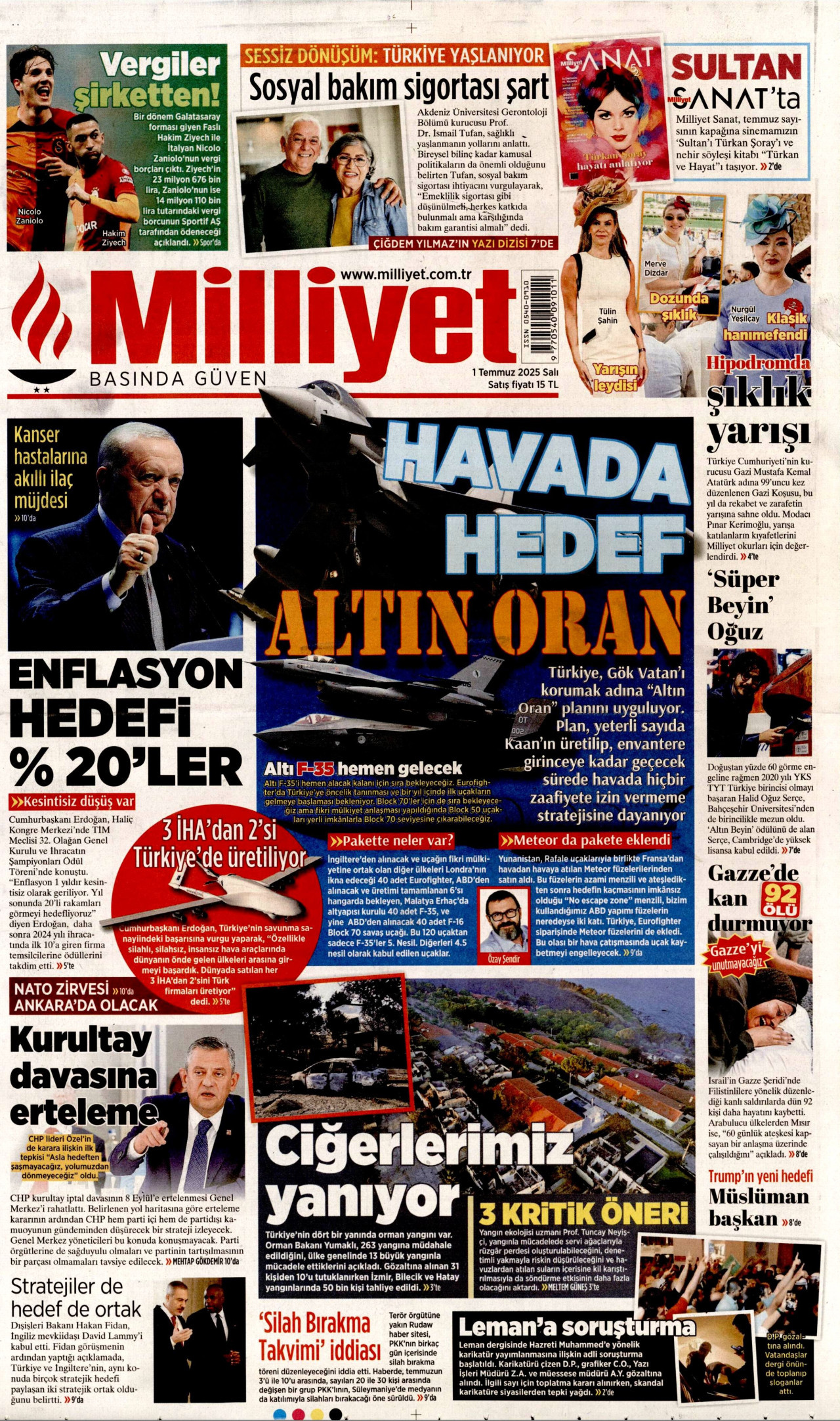 MİLLİYET Gazete Manşeti