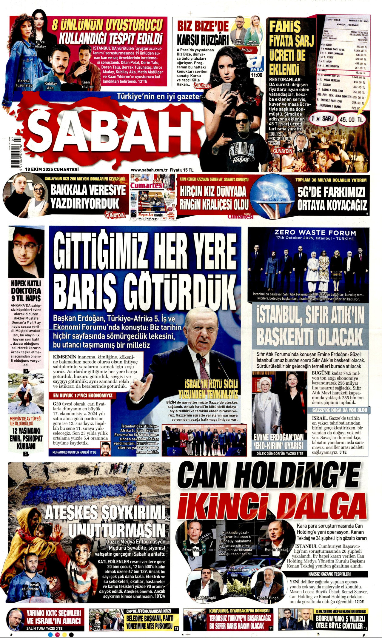 SABAH Gazete Manşeti