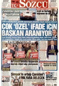Sözcü Gazetesi Gazete Manşeti