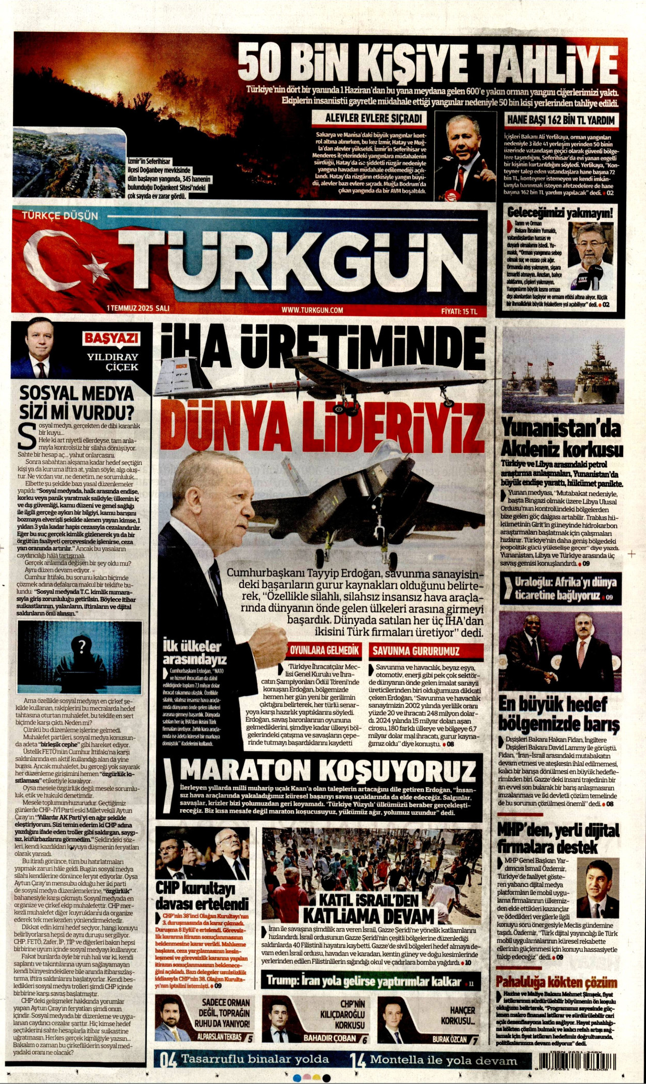 TÜRKGÜN Gazete Manşeti