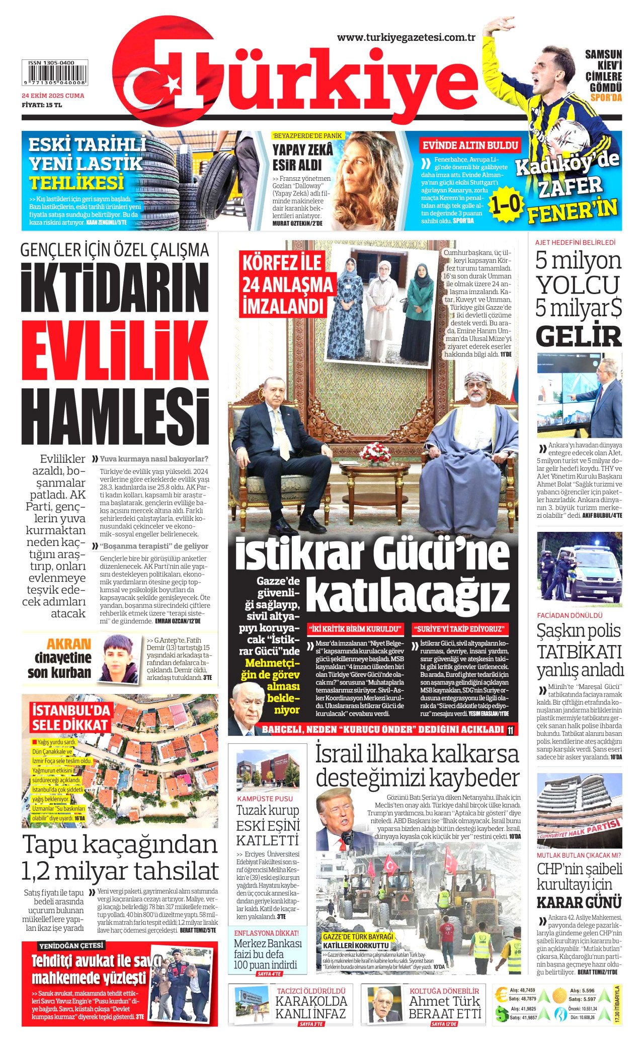 TÜRKİYE GAZETESİ Gazete Manşeti