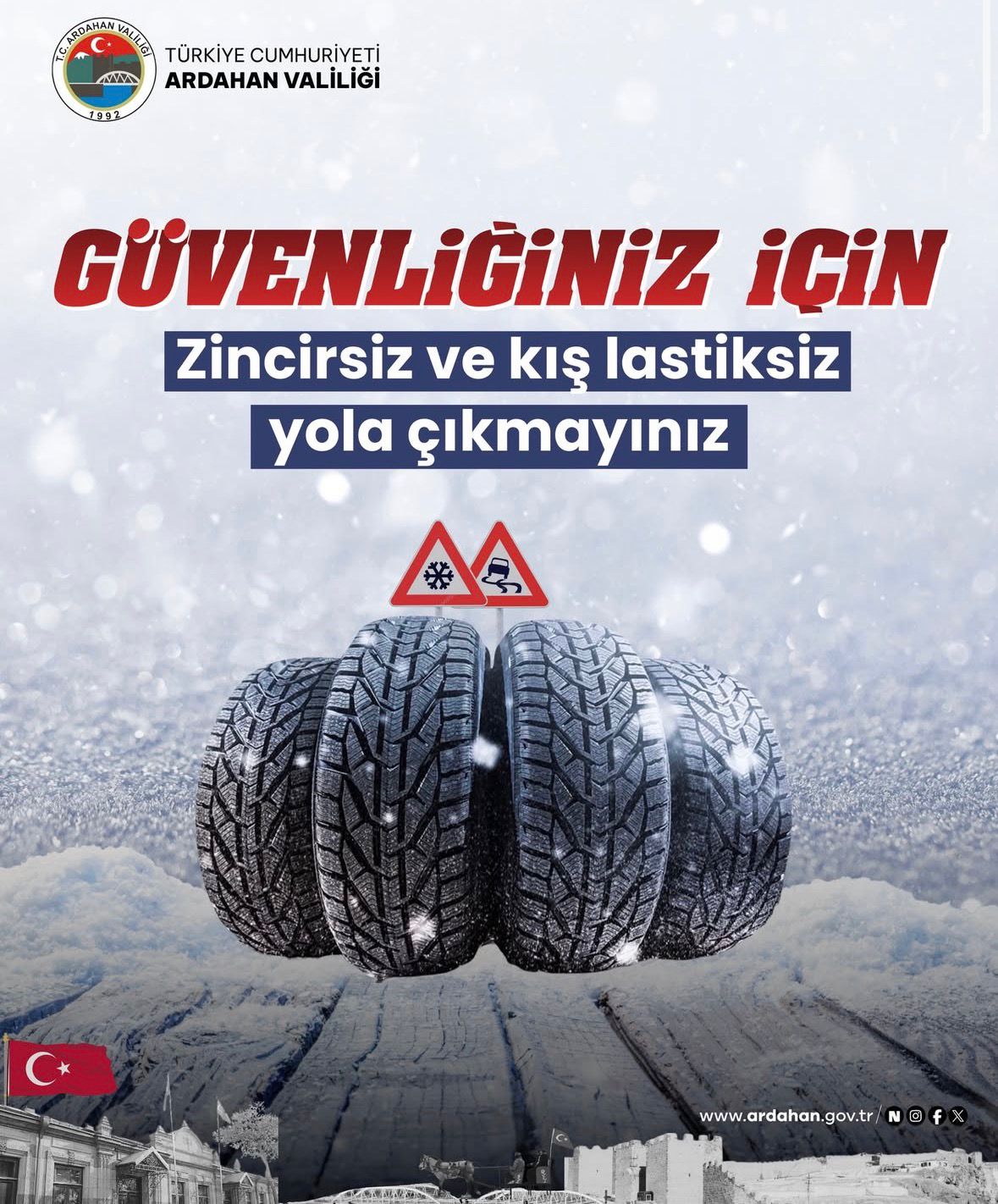 Valilik'ten Sürücülere Kış Uyarısı