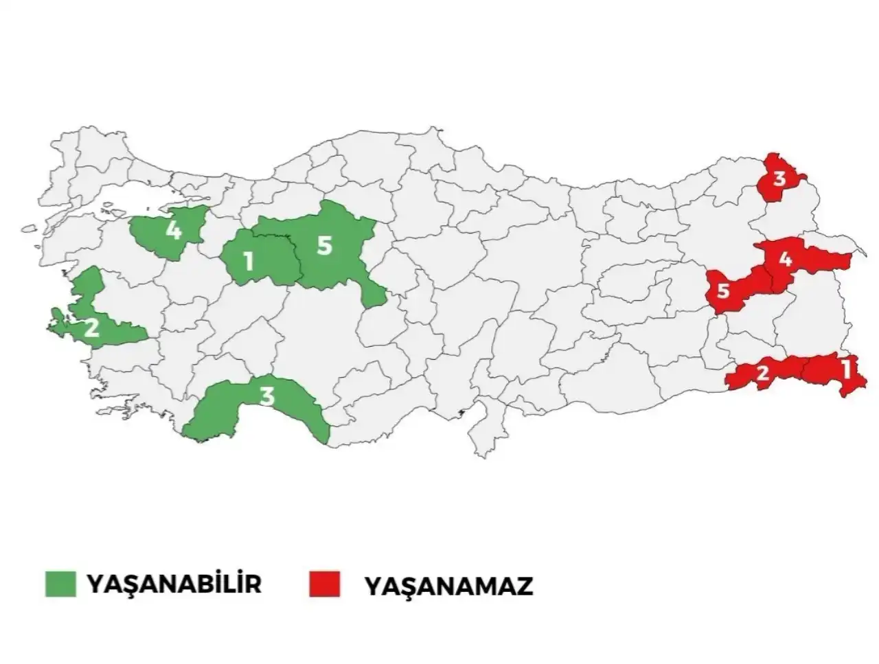 Yaşanamaz iller listesi açıklandı: Ardahan zirveye yakın